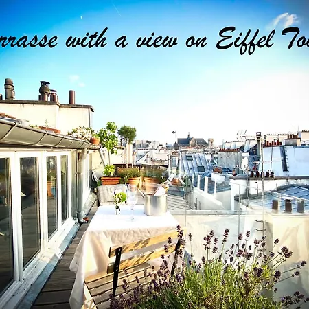 Penthouse With Terrasse And View On Eiffel Tower Appartamento Parigi